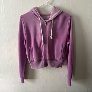 American Eagle Outfitters Cropped Purple Hoodie